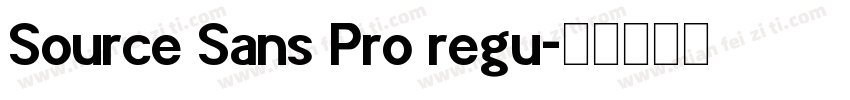 Source Sans Pro regu字体转换